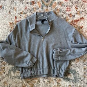Forever 21 Gray Quarter-Zip Sweatshirt